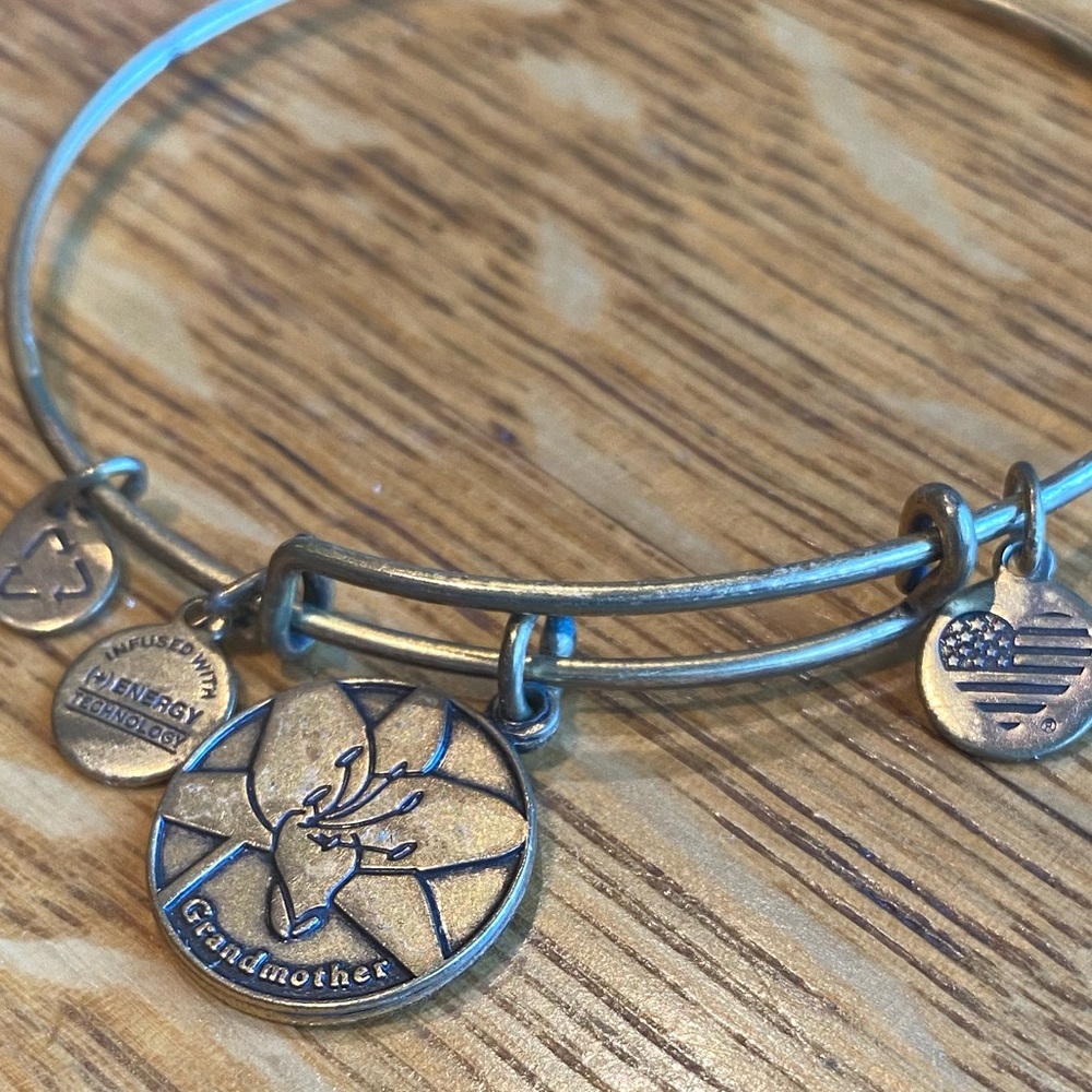 Alex and Ani Grandmother Charm Adjustable 3 Small Charms 1 large Bracelet